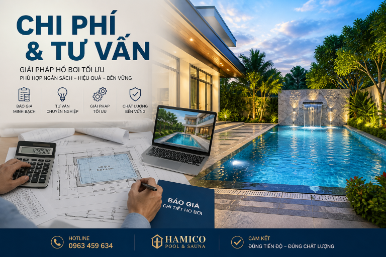 Thi công hồ bơi trọn gói Bình Dương HAMICO